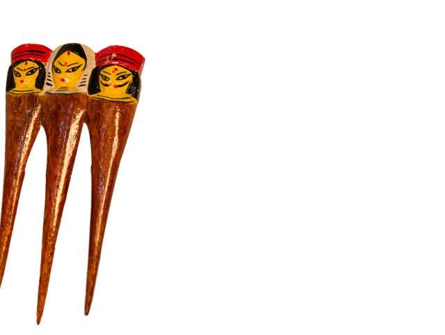 16 Jewellery Hair Pins Wooden double