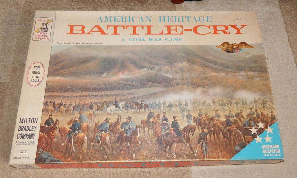 To start the game: Battle Cry was a board game issued by the Milton Bradley Company