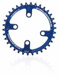 30T, 32T, 34T, 36T, 38T, 40T (Bash Guard) Black, Red, Blue (Chain Guide) Black, Red, Blue w / Black Plastic CR-DX003-X1 Full CNC made narrow wide chainring for 1x system.