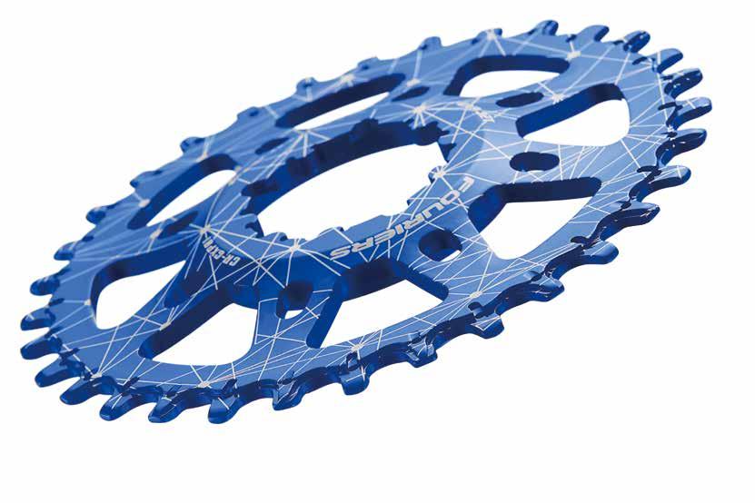 Wave Technology Wave shape profile on the chain side for snug fit. WAVE Technology Narrow wide teeth Alternating thick and thin shapes to tightly fit chainring.