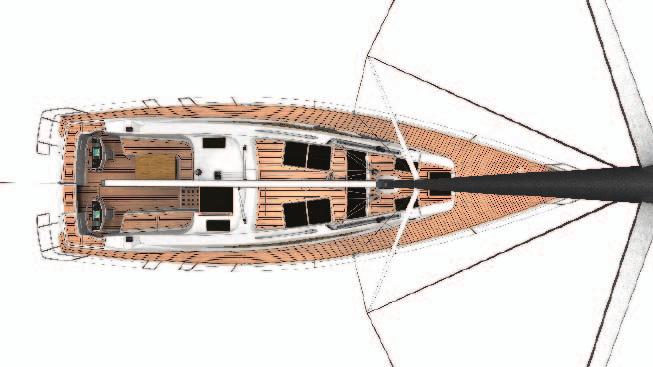DECK LAYOUT Sail plan Mainsail 55 m 2 Foresail 50 m 2 Gennaker 148 m 2 I 17,20 m J 4,68 m P 16,71 m E 6,05 m TECHNICAL DATA Vision 46 Length overall 13,99 m Length hull 13,70 m Length waterline 12,83