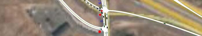 Portions of the northbound and southbound exit ramps would be widened to two lanes to provide for separate left and right turns on the exit ramps at each signalized ramp terminal.