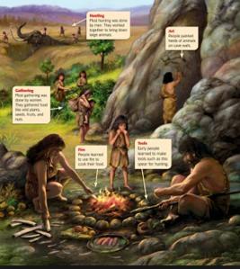 As early humans developed tools and and new hunting techniques they began to live together in small groups called societies.