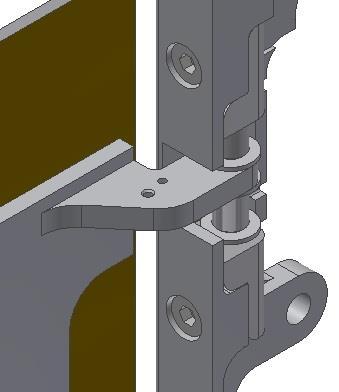 Shaft Pasted parts Spring fixing holes Sleeve Figure 2-7 Hinges design.