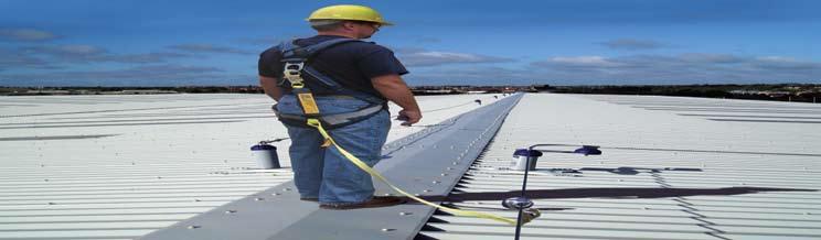 Construction Industry Applications COMMERCIAL ROOFING Fall protection challenges When working on a roof, nothing is overhead but birds, and they don t make very good fall protection anchorages!