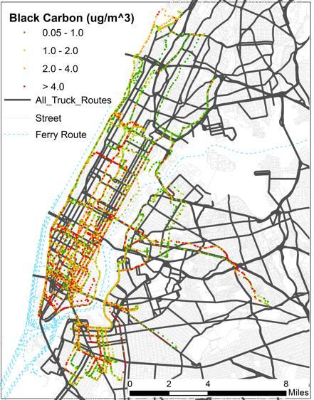 40% of the total biking routes in NYC are along