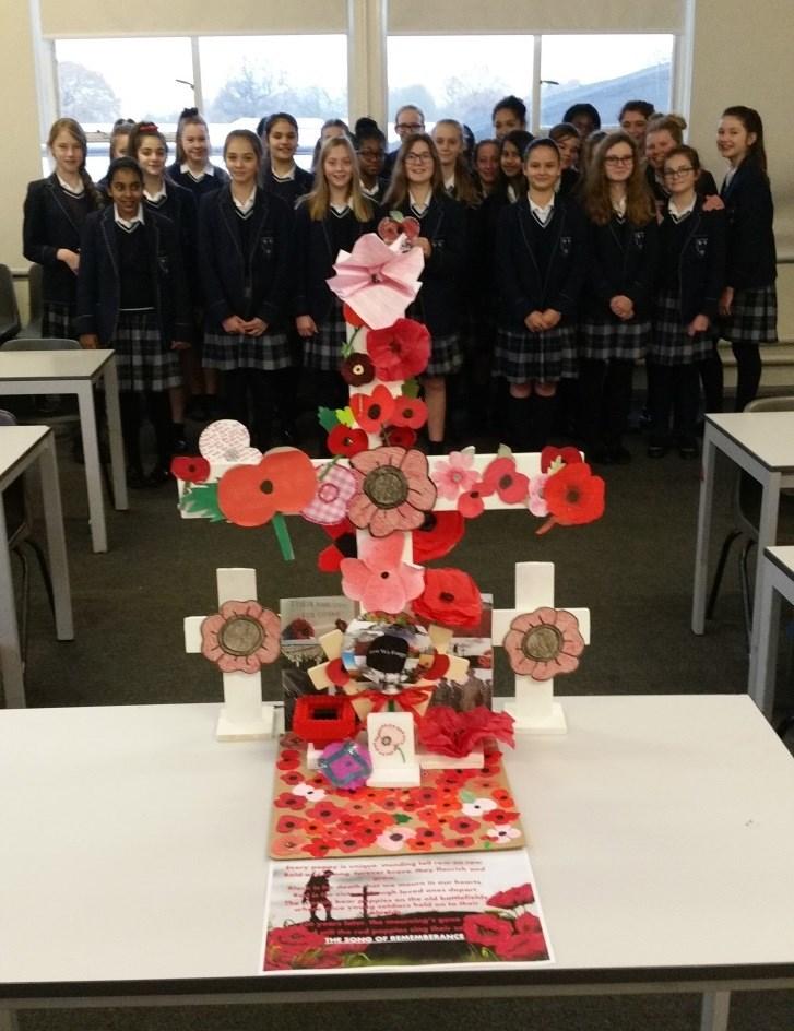 Langley Girls Remember the First World War During November, students c o m m e m o r a t e d t h e o n e hundredth anniversary of WW1 in a variety of ways including through