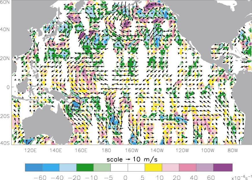 3152 MONTHLY WEATHER REVIEW FIG. 1. Twenty-four h (15 May 1997) of NSCAT observations for the Pacific Ocean basin north of 40 S. Observation are binned into a 1 1 grid.