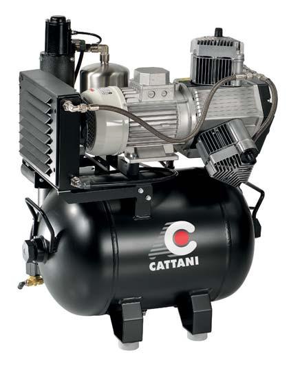 CATTANI OIL-LESS COMPRESSORS HAVE AN OUTSTANDING REPUTATION FOR RELIABILITY AND DURABILITY OIL-LESS COMPRESSORS Complete with drying system and a set of filters, they supply clean, dry, compressed