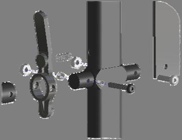 WIDTH REQUIRES (2) INNER CLAMPS AS SHOWN AND USES -/2 LONG MOUNTING SCREWS (ITEM