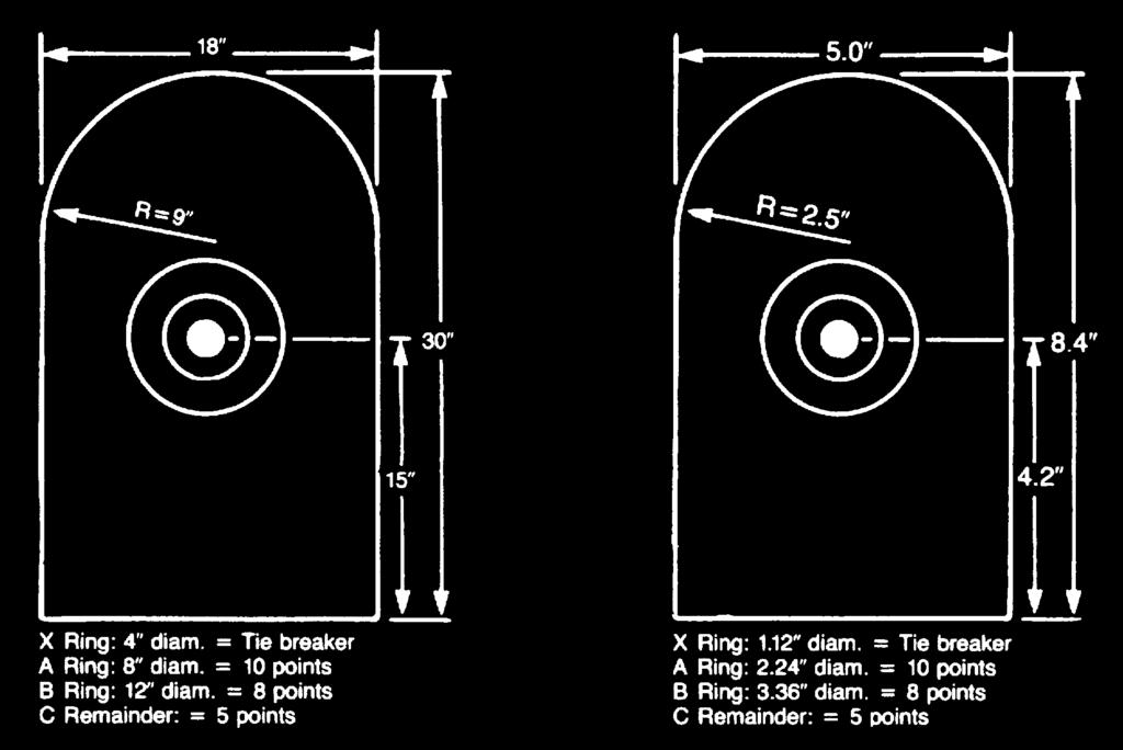 Fig. 1. Targets may be made of paper or cardboard. All scoring lines will be of low visibility. (Refer to Sec.