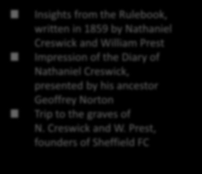 Hillsborough Insights from the Rulebook, written in 1859 by Nathaniel Creswick and William Prest Impression of