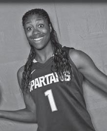 S JASMINE THOMAS 1 JASMINE THOMAS Junior Guard 5-7 Flint, Mich./Flint Hamady Has appeared in all 66 games in her Spartan career, starting 19.. Has a career line of 5.2 points, 2.7 rebounds, 1.