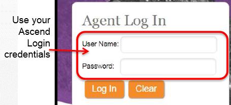 To access the PURL, the Agent must log into the Ascend Agent portal, with your Ascend credentials for each state you are entitled to sell.