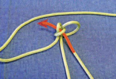 inches in length. Now you will tie a loop knot.