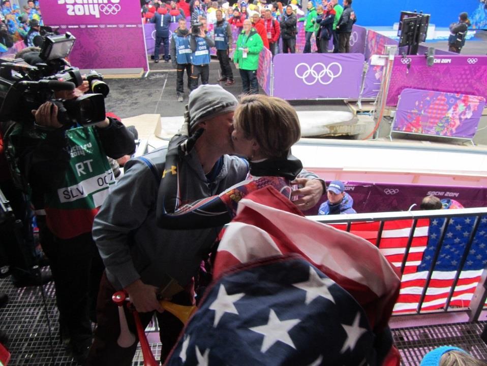 Noelle leapt into the stands, into the arms of her husband, and into the hearts of America in one of the iconic, heartfelt moments of the XXII Olympic Winter Games.
