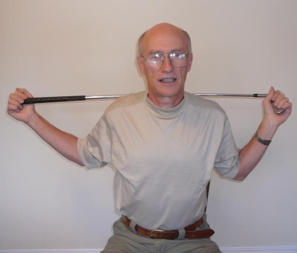 Chapter 9: Forward Lean and Spinal Tilt If you lay a golf club across your shoulders, a lateral side bend will move the club from the horizontal plane to some degrees off the horizontal plane when