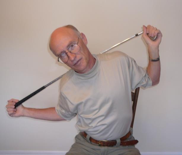 Start Position Spinal Tilt: Club is off Horizontal Plane In the golf swing, the spinal tilt refers to a lateral side bend toward the target on the backswing and away from the target on the downswing.