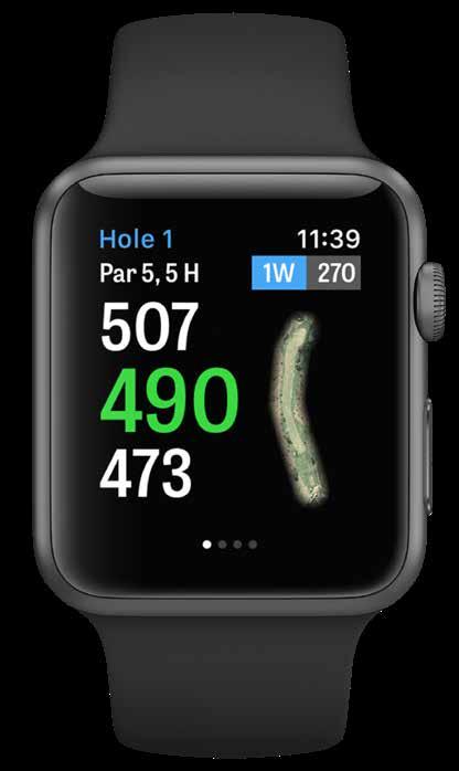 APPLE WATCH Sync your iphone to your Apple Watch and enjoy Golfshot s features on your wrist.