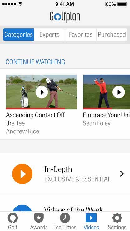 GOLFPLAN Powered by Revolution Golf s extensive and dynamic video library with experts like Martin Chuck, Sean Foley, Andrew Rice, and Don Saladino, Golfplan gives you a front-row seat to the best