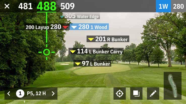 GOLFSCAPE To access Golfscape, in the GPS screen, tap on the AR button on the bottom left corner of the screen.