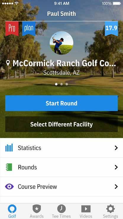 HOME SCREEN Awards: Earn and share awards showing improvement of your game. Tee Times: Search, book, and enjoy up to 80% off GolfNow tee times.