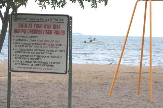 2010 Drowning Review 17 (b) That clear signage is posted depicting safety measures including: how to swim out of a rip current, and how to help someone who is caught in a rip current, should they