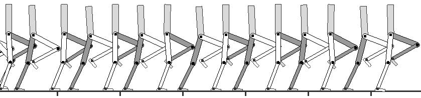 8 Ghz CoreDuo PC. (e) (f) (g) The parameters for the 3D biped model are the same as used in [Laszlo et al. 1996]. We scale the limb lengths to match our motion capture subject.