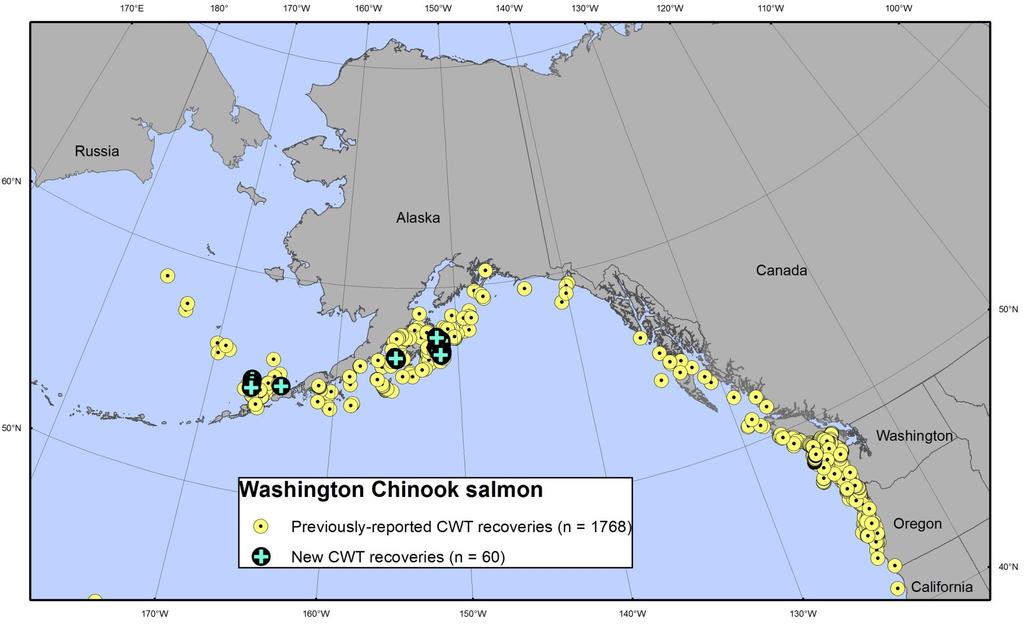 Ocean distribution of Washington