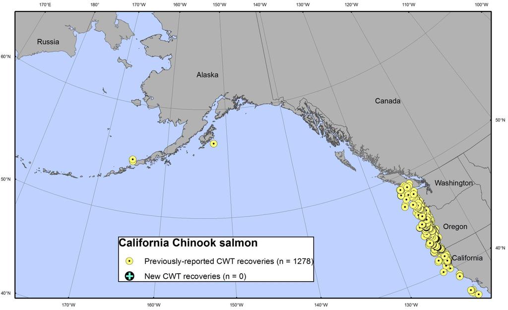 Ocean distribution of California