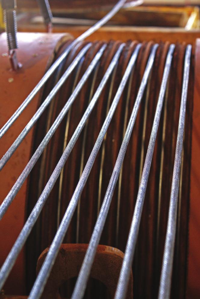The wires we use for our standard cables are galvanized extra improved plow steel with a tensile strength in the range of 270 to 305 Kpsi. No conductor splices on any Deacero Wireline Cable.