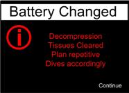 Slow Battery Change: Quick battery changes do not normally cause the tissues to be cleared. A super capacitor stores energy to keep the clock running for at least 15 minutes during a battery change.