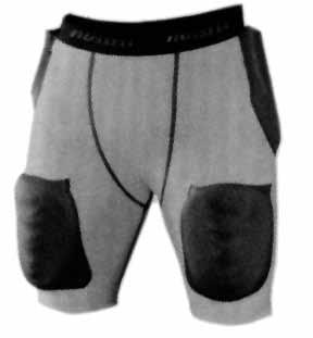 Self-material knee and thigh pad pockets for added durability