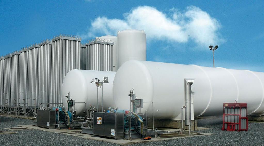 Storage Depending on the purchase quantity, cryogenically liquefied gases are stored in stationary storage tanks of 5,000 to 50,000 litres.