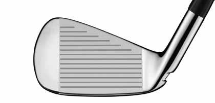 Compact short-irons with minimal offset, slightly larger mid- and long-irons with progressively more offset.