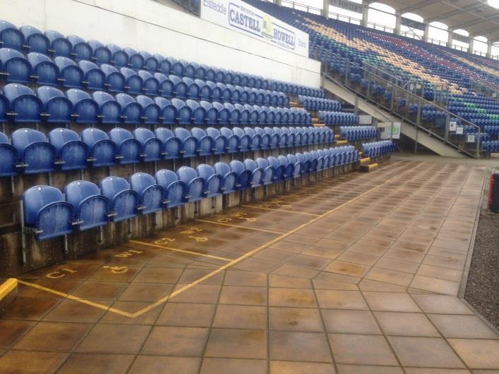 Castell Howell Stand Seating Area - Ground Level Cathedral Road Seating Area High Level Members Stand Seating Area Ground Level There are dedicated stewards on hand before, during and after the match