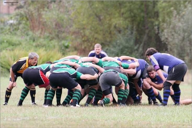 teams create a specific formation and push on each other in an effort to drive the other group away from the ball, making it easier for the hooker to secure the ball for his team.