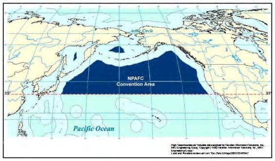 The North Pacific Anadromous Fish Commission Convention Area (High Seas) Western