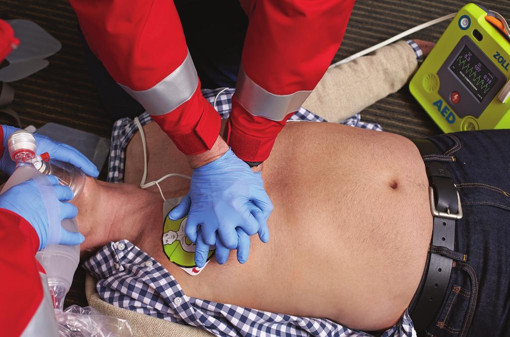 Even Better Professional Support The AED 3 BLS takes the best support for rescuers during a rescue to the next level with: Real CPR Help that can see your chest compressions during CPR to let you