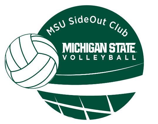 The SideOut Club is the booster club for the Michigan State University Women s Volleyball program.
