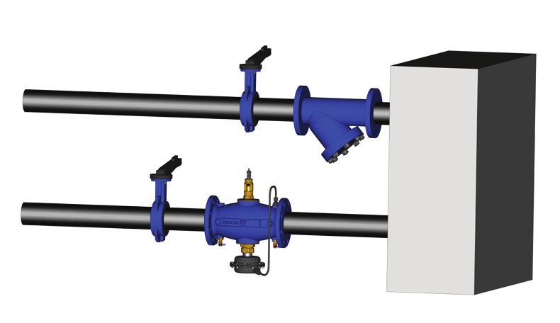 Installation Recommended installation: Install the valve in the return flow pipe of the system. Electric actuator should be placed in upward position, at ± 45 angle to the vertical pipe axis.