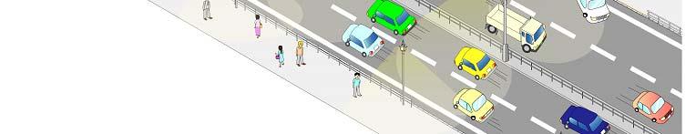 Pedestrian crossing 視線誘導標 Delineator ( ガイドライト等 (Guide