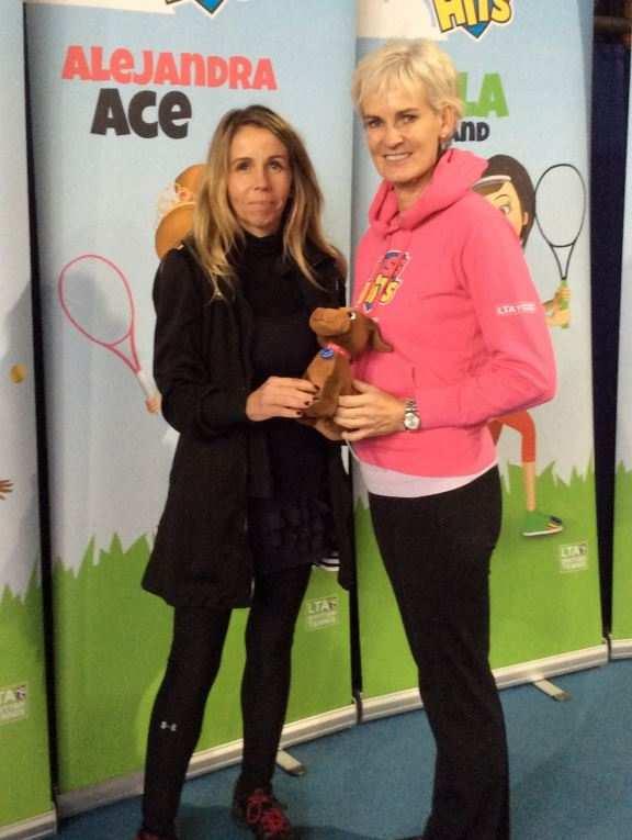 MISS HITS LAUNCH Nicki with Judy Murray.