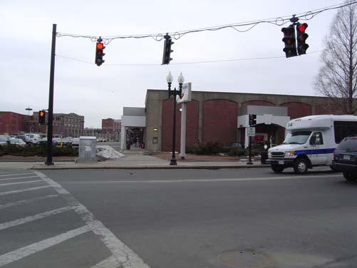 Based on field observations, although Market Street usually operates as a two lane approach, lane lines appear to be missing at the intersection approaches.