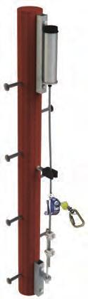 3M DBI-SALA Lad-Saf Wood Pole (Bolt-On) Ladder Safety System 1 2 3 4 1 6116224 Top Bracket Bolt-on top bracket with built-in energy absorber and fasteners.