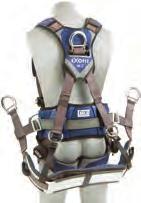 ExoFit NEX Construction- Style Harnesses Made for general construction work, these harnesses have excellent toolcarrying capability, sewn-in hip pad and removable body belt.