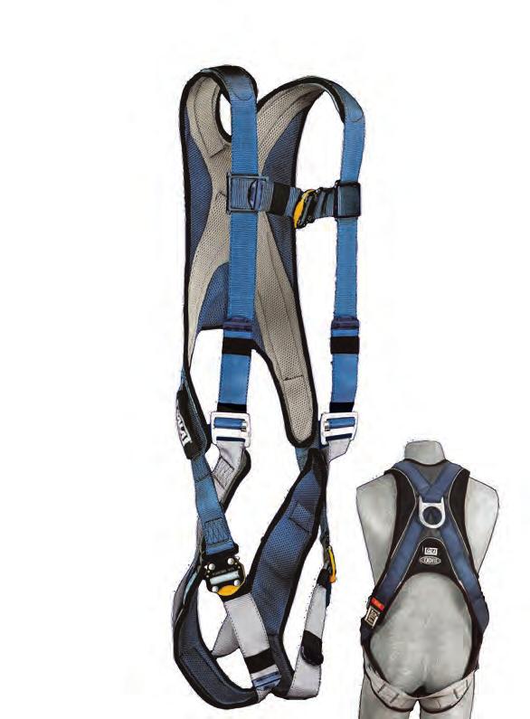 3M DBI-SALA ExoFit Full-Body Harness The industry s first comfort harness 5 5 Cushioned shoulder pads Help minimize pressure on shoulders. Designed so they won t slip or slide off your shoulder.