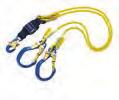 8 m) 1246159 Force2 Lanyard Twin-leg with snap hook and flat steel rebar hooks at leg ends x 6 ft. (1.