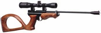 Crosman Optimus air rifle series Scope or unscoped, the Optimus is a real bargain. Power, ambidextrous wood stock and fiber optic sights.