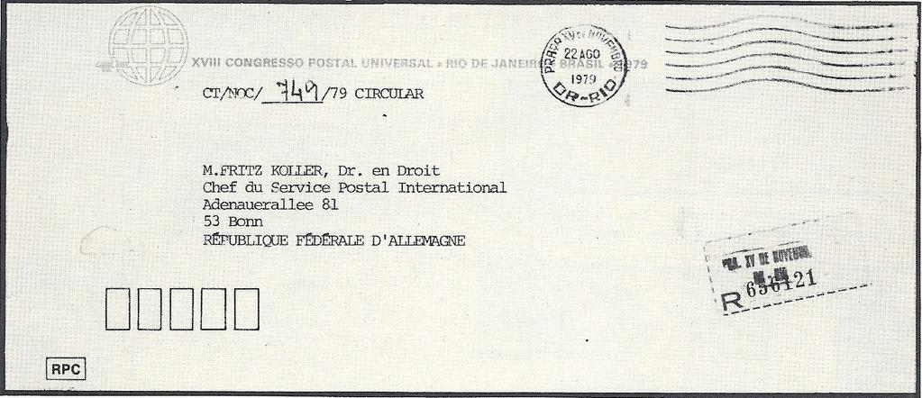 Jul. 1979 Registered Service cover